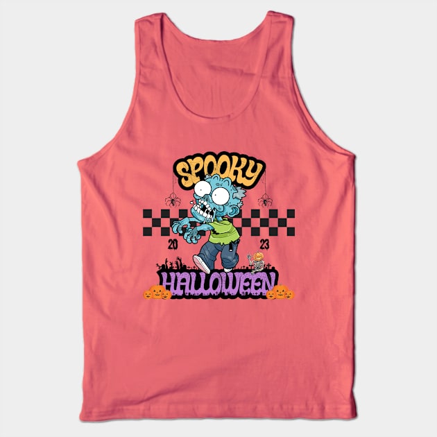 Zombie Spooky Halloween Tank Top by KODV.DESIGNS 